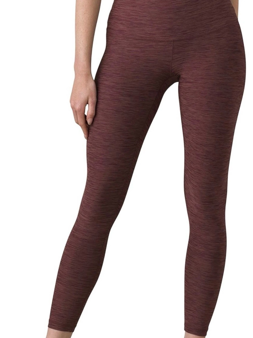 prAna Kimber 7/8 Leggings Berry Heather High Rise Yoga Pant Athleisure Womens
